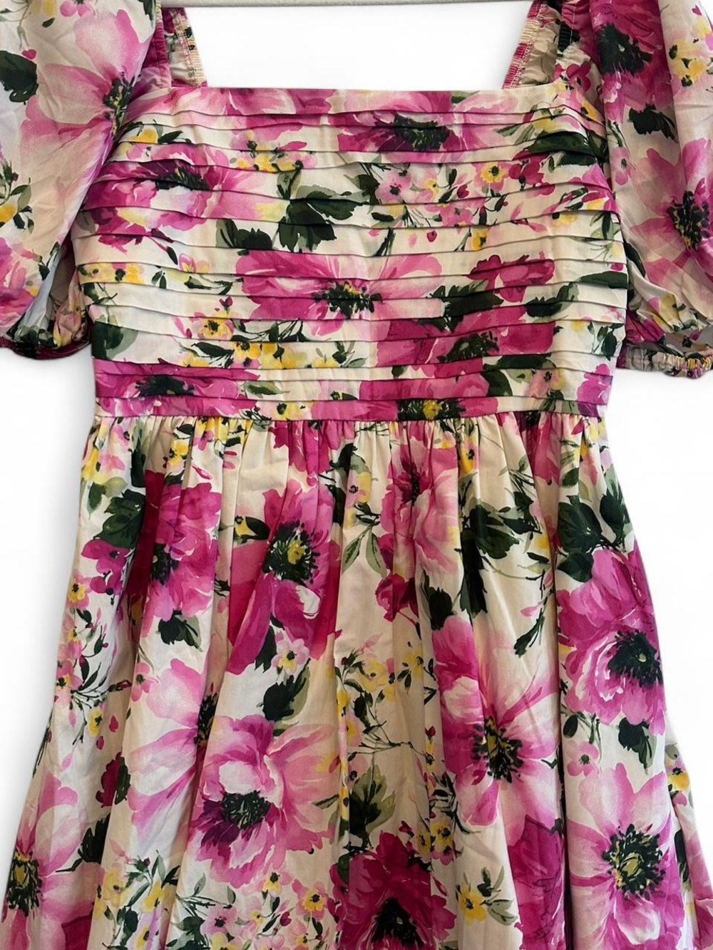 Abercrombie Emerson Poplin Mini Pink Floral Dress size Large